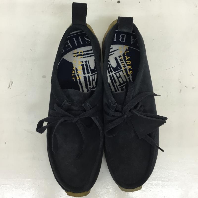 クラークス オリジナルズ Clarks Originals カジュアルシューズ カジュアルシューズ CLARKS ORIGINALS ワラビーシューズ ネイビー 25.5cm ロゴ、文字 紺 / ネイビー / navy メンズ USED 古着 中古 10155282