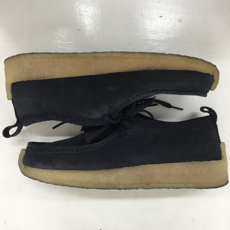 クラークス オリジナルズ Clarks Originals カジュアルシューズ カジュアルシューズ CLARKS ORIGINALS ワラビーシューズ ネイビー 25.5cm ロゴ、文字 紺 / ネイビー / navy メンズ USED 古着 中古 10155282