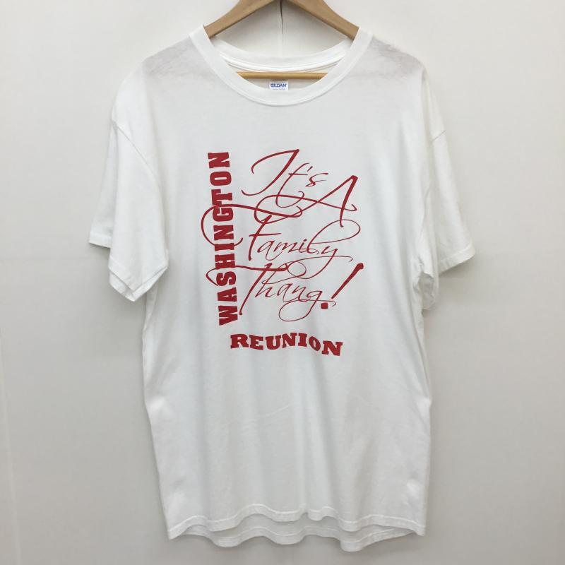 ギルダン GILDAN Tシャツ 半袖 GILDAN 半袖 Tシャツ ホワイト 赤ロゴ L ロゴ、文字 白 / ホワイト / white メンズ USED 古着 中古 10155283