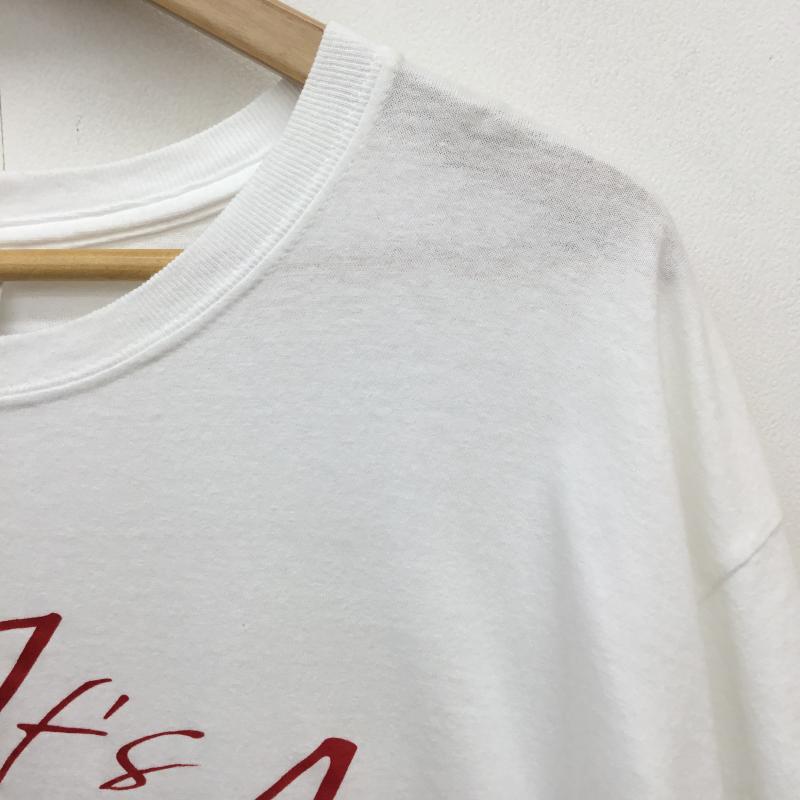 ギルダン GILDAN Tシャツ 半袖 GILDAN 半袖 Tシャツ ホワイト 赤ロゴ L ロゴ、文字 白 / ホワイト / white メンズ USED 古着 中古 10155283