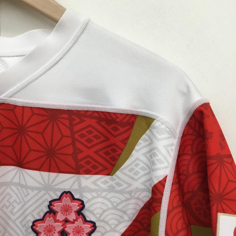 カンタベリー CANTERBURY Tシャツ 半袖 canterbury ラグビー日本代表 2019 ホーム レプリカユニフォーム vcr39010 L ロゴ、文字 X 総柄 白 / ホワイト / white メンズ USED 古着 中古 10155287