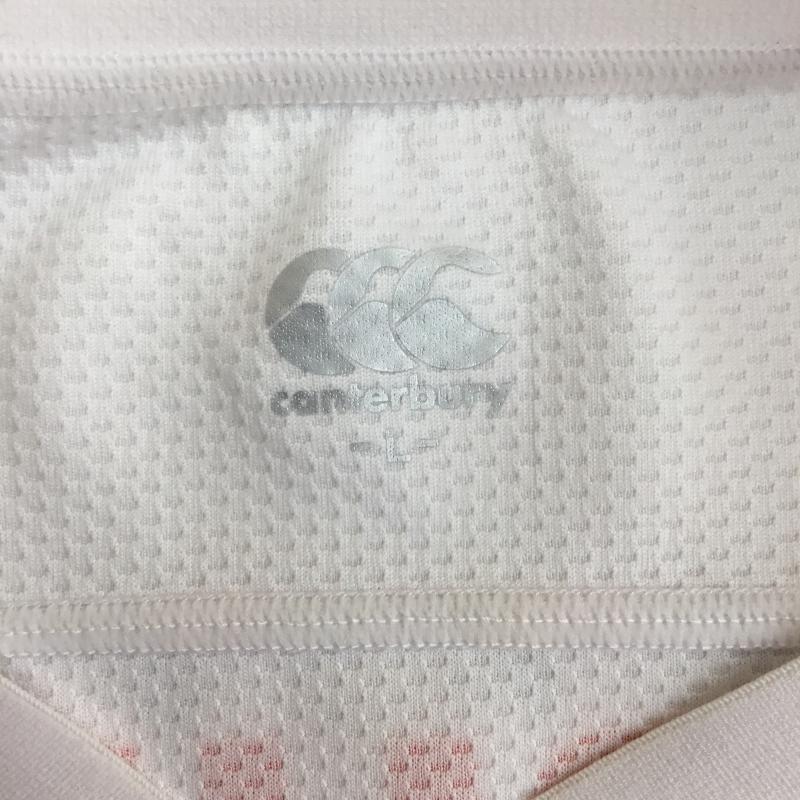 カンタベリー CANTERBURY Tシャツ 半袖 canterbury ラグビー日本代表 2019 ホーム レプリカユニフォーム vcr39010 L ロゴ、文字 X 総柄 白 / ホワイト / white メンズ USED 古着 中古 10155287