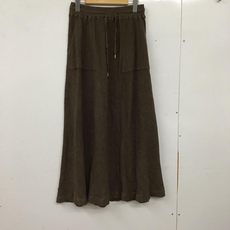ニコアンド niko and... スカート ロングスカート M 無地 茶 / ブラウン / brown レディース USED 古着 中古 10155289