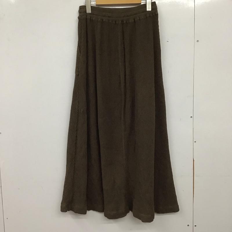 ニコアンド niko and... スカート ロングスカート M 無地 茶 / ブラウン / brown レディース USED 古着 中古 10155289