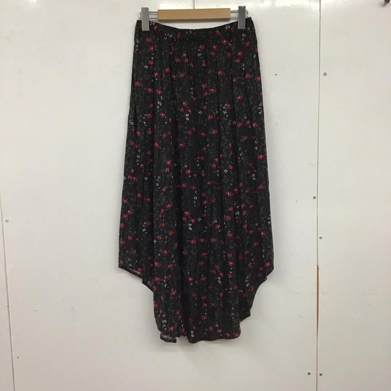 ニコアンド niko and... スカート ロングスカート M 総柄 黒 / ブラック / black レディース USED 古着 中古 10155292