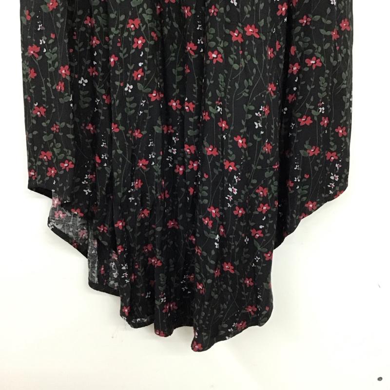 ニコアンド niko and... スカート ロングスカート M 総柄 黒 / ブラック / black レディース USED 古着 中古 10155292