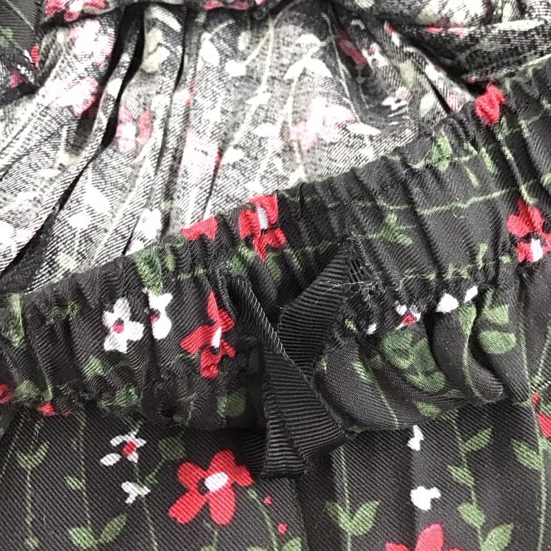 ニコアンド niko and... スカート ロングスカート M 総柄 黒 / ブラック / black レディース USED 古着 中古 10155292