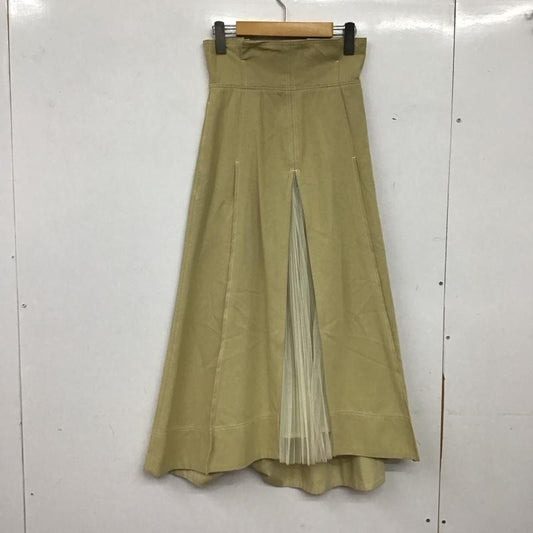 マーキュリーデュオ MERCURYDUO スカート ロングスカート 002050800701 プリーツ切替デニムマーメイドスカート M 無地 ベージュ / ベージュ / beige レディース USED 古着 中古 10155294