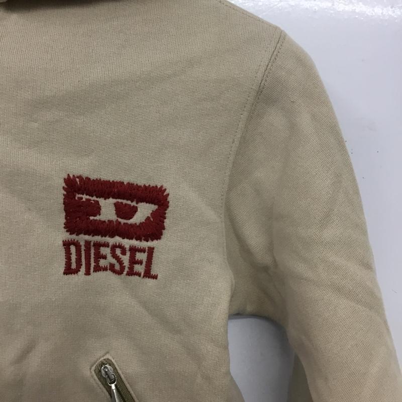 ディーゼル DIESEL パーカー 長袖 キッズ フルジップ 裏起毛 前開き 120cm 120cm ロゴ、文字 ベージュ / ベージュ / beige ボーイズ USED 古着 中古 10155303