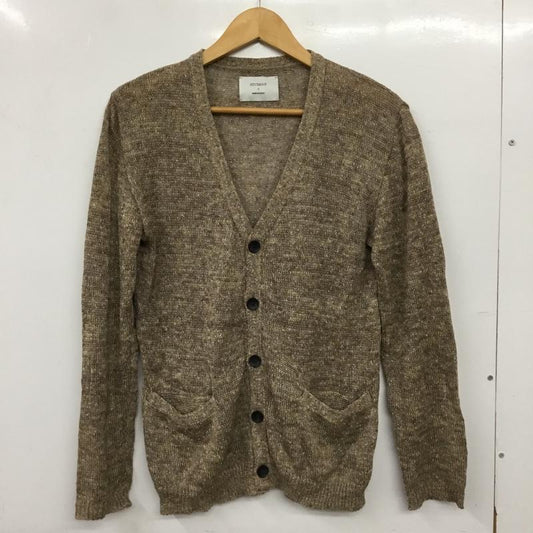 ステュディオス STUDIOUS カーディガン 長袖 ST14-1-3-02 Vネック リネン混 0 無地 茶 / ブラウン / brown メンズ USED 古着 中古 10155309
