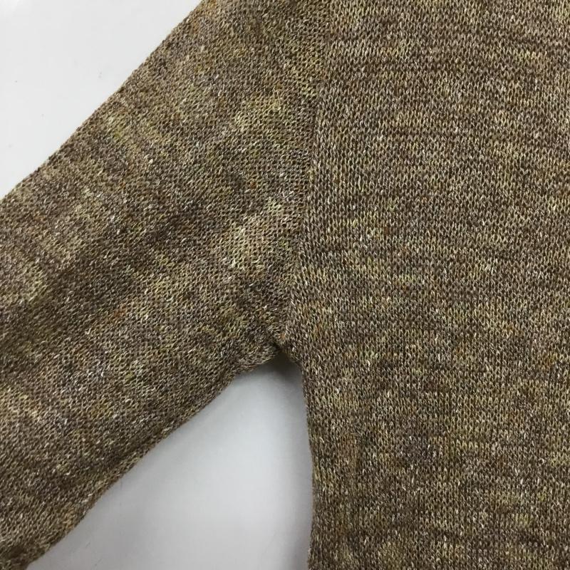 ステュディオス STUDIOUS カーディガン 長袖 ST14-1-3-02 Vネック リネン混 0 無地 茶 / ブラウン / brown メンズ USED 古着 中古 10155309