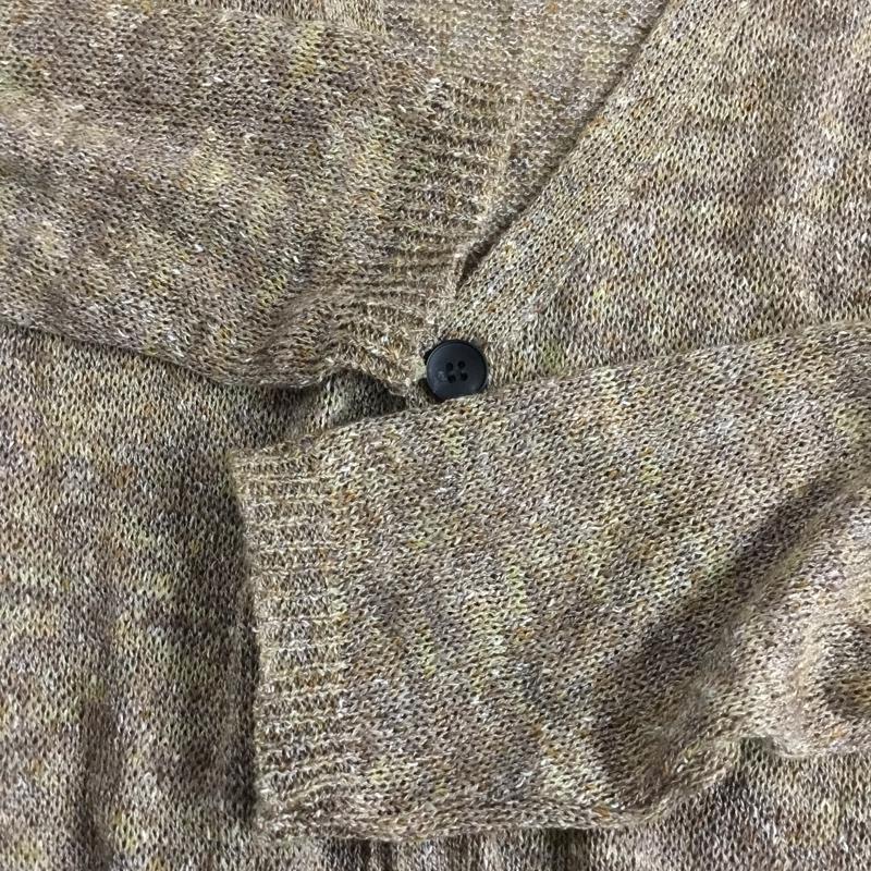 ステュディオス STUDIOUS カーディガン 長袖 ST14-1-3-02 Vネック リネン混 0 無地 茶 / ブラウン / brown メンズ USED 古着 中古 10155309