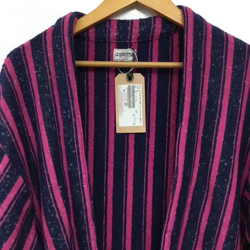 ジャーナルスタンダードホームステッド JOURNAL STANDARD J.S HOMESTEAD カーディガン 長袖 18-070-470-5030-1-0 ガウンカーディガン M ストライプ 紫 / パープル / purple X 紺 / ネイビー / navy メンズ USED 古着 中古 10155310