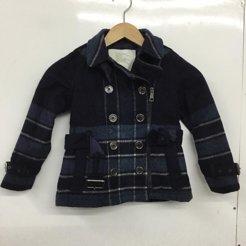 バーバリー BURBERRY コート コート一般 キッズ 7Y 122cm チェック 紺 / ネイビー / navy X 青 / ブルー / blue ボーイズ USED 古着 中古 10155311