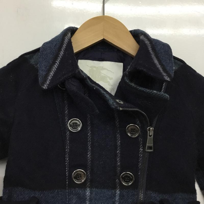 バーバリー BURBERRY コート コート一般 キッズ 7Y 122cm チェック 紺 / ネイビー / navy X 青 / ブルー / blue ボーイズ USED 古着 中古 10155311