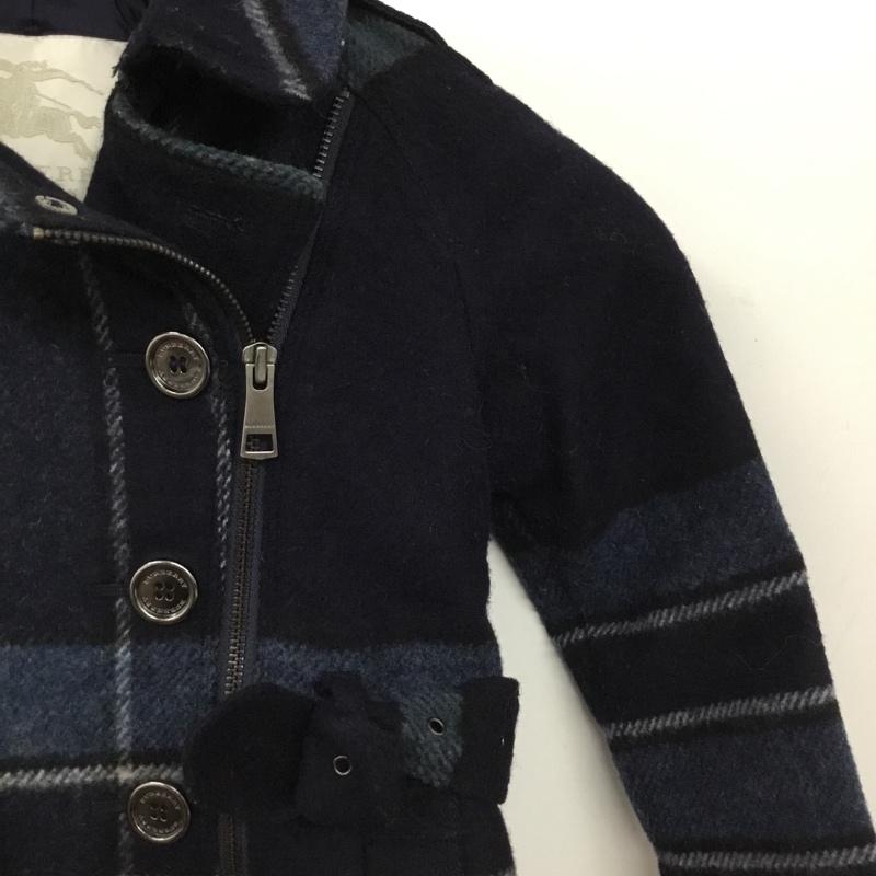バーバリー BURBERRY コート コート一般 キッズ 7Y 122cm チェック 紺 / ネイビー / navy X 青 / ブルー / blue ボーイズ USED 古着 中古 10155311