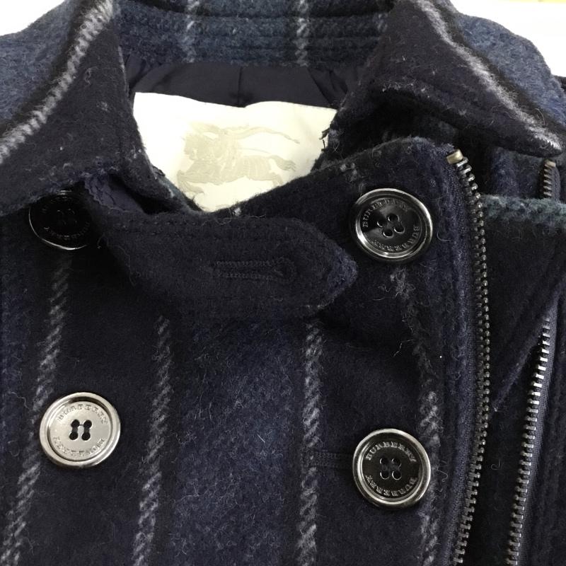 バーバリー BURBERRY コート コート一般 キッズ 7Y 122cm チェック 紺 / ネイビー / navy X 青 / ブルー / blue ボーイズ USED 古着 中古 10155311