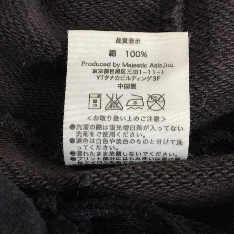 マジェスティック MAJESTIC パーカー 長袖 プルオーバー フーディー コットン NY バックプリント L ロゴ、文字 紺 / ネイビー / navy メンズ USED 古着 中古 10155312