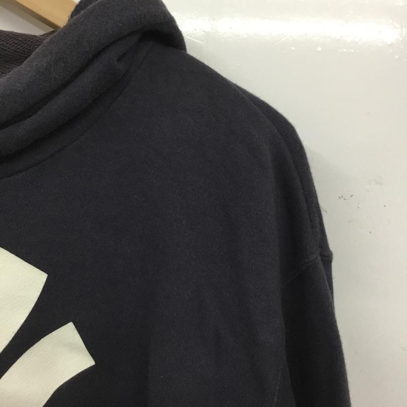 マジェスティック MAJESTIC パーカー 長袖 プルオーバー フーディー コットン NY バックプリント L ロゴ、文字 紺 / ネイビー / navy メンズ USED 古着 中古 10155312