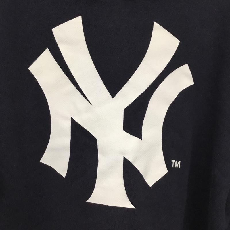 マジェスティック MAJESTIC パーカー 長袖 プルオーバー フーディー コットン NY バックプリント L ロゴ、文字 紺 / ネイビー / navy メンズ USED 古着 中古 10155312
