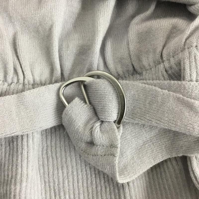 マーキュリーデュオ MERCURYDUO ワンピース ロングスカート 001760300501-01 ベルト付ニットワンピース 七分袖 膝下丈 FREE 無地 灰 / グレー / gray レディース USED 古着 中古 10155313