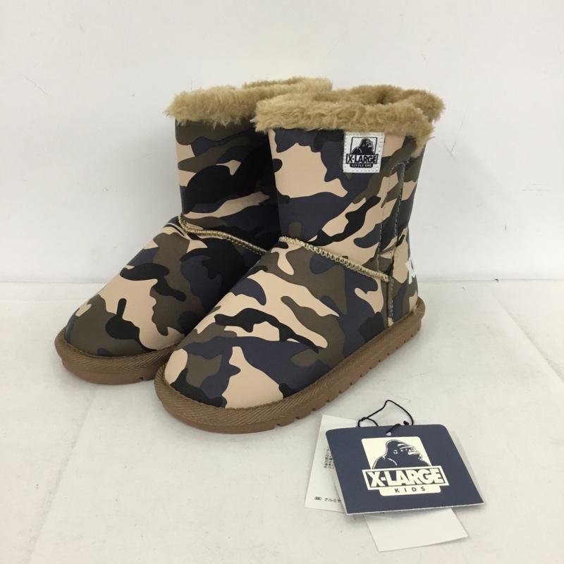 エクストララージキッズ XLARGE KIDS ブーツ ショートブーツ 9483413-59 ファーブーツ キッズ 19cm ロゴ 19.0cm カモフラージュ柄・迷彩 マルチカラー / マルチカラー / multicolor ボーイズ USED 古着 中古 10155317