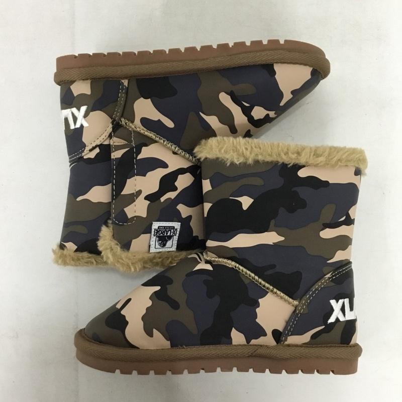 エクストララージキッズ XLARGE KIDS ブーツ ショートブーツ 9483413-59 ファーブーツ キッズ 19cm ロゴ 19.0cm カモフラージュ柄・迷彩 マルチカラー / マルチカラー / multicolor ボーイズ USED 古着 中古 10155317