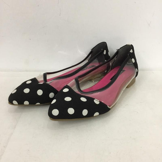 エスペランサ ESPERANZA パンプス パンプス ポインテッドトゥ 22.5 22.5cm ドット 黒 / ブラック / black X 白 / ホワイト / white X 透明 / クリア / レディース USED 古着 中古 10155318