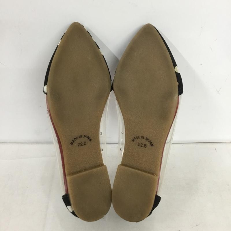 エスペランサ ESPERANZA パンプス パンプス ポインテッドトゥ 22.5 22.5cm ドット 黒 / ブラック / black X 白 / ホワイト / white X 透明 / クリア / レディース USED 古着 中古 10155318