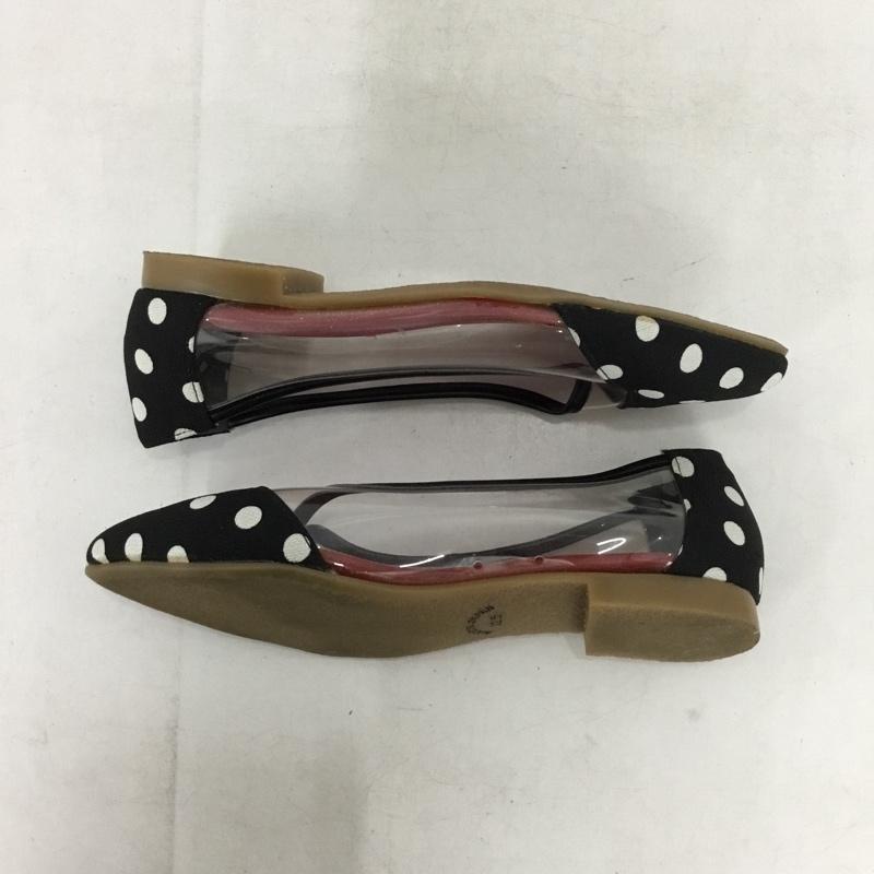 エスペランサ ESPERANZA パンプス パンプス ポインテッドトゥ 22.5 22.5cm ドット 黒 / ブラック / black X 白 / ホワイト / white X 透明 / クリア / レディース USED 古着 中古 10155318
