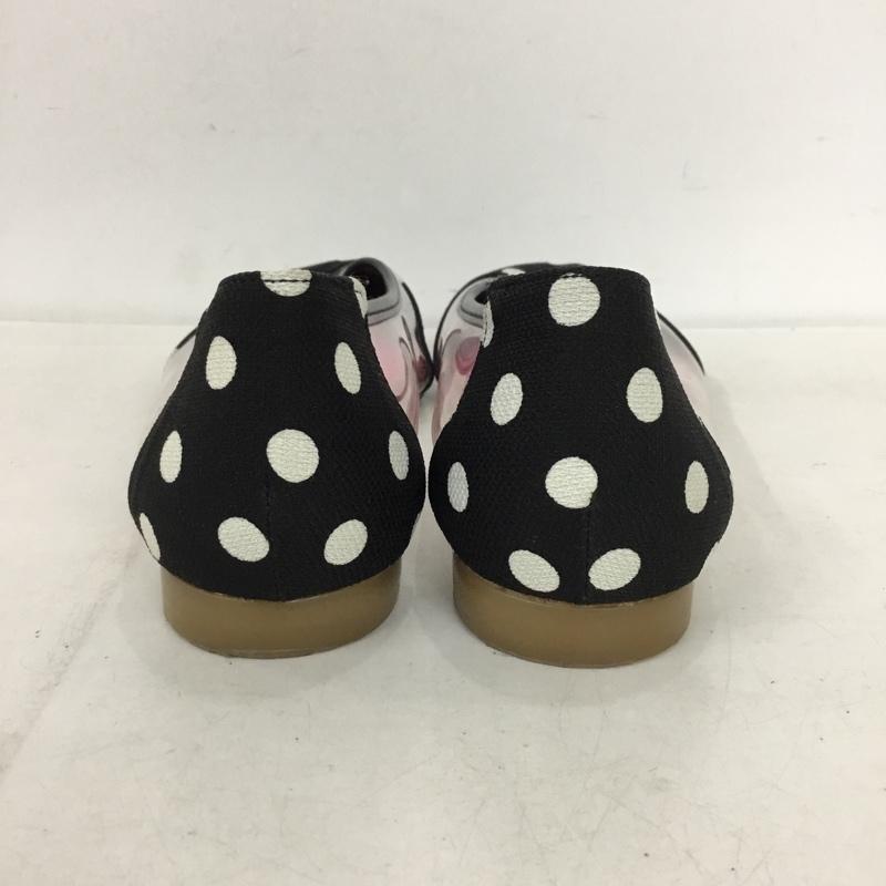 エスペランサ ESPERANZA パンプス パンプス ポインテッドトゥ 22.5 22.5cm ドット 黒 / ブラック / black X 白 / ホワイト / white X 透明 / クリア / レディース USED 古着 中古 10155318