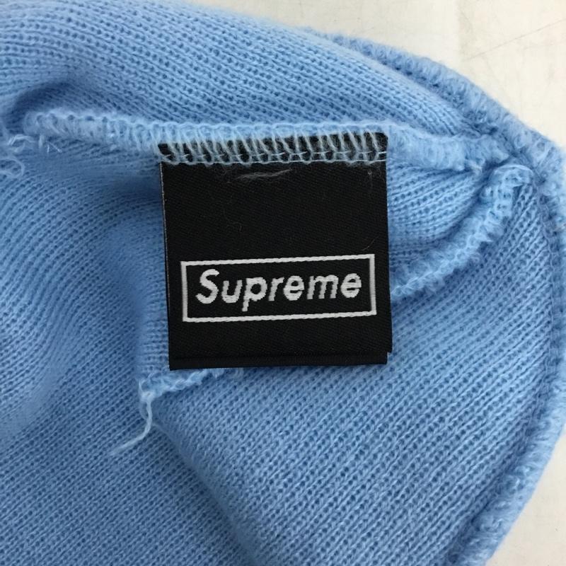 シュプリーム Supreme 帽子 ニット帽 NEW ERA Box Logo Beanie 19AW 19FW バンダナ ロゴ、文字 水色 / ライトブルー / メンズ USED 古着 中古 10155321