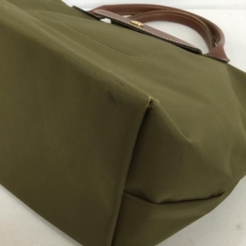 ロンシャン LONGCHAMP ハンドバッグ ハンドバッグ L1621089A23 LE PLIAGE ロゴ、文字 カーキ / カーキ / khaki X 茶 / ブラウン / brown レディース USED 古着 中古 10155322