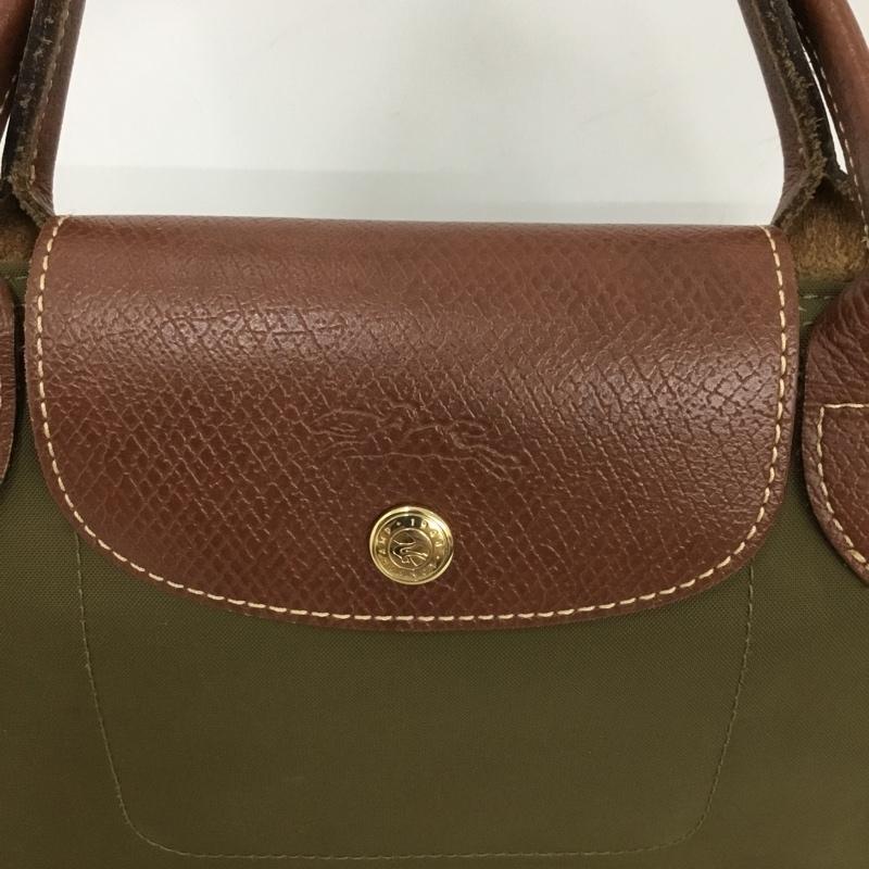 ロンシャン LONGCHAMP ハンドバッグ ハンドバッグ L1621089A23 LE PLIAGE ロゴ、文字 カーキ / カーキ / khaki X 茶 / ブラウン / brown レディース USED 古着 中古 10155322