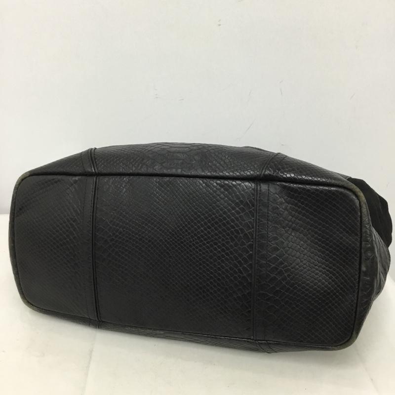 コーチ COACH トートバッグ トートバッグ F30963 パイソン型押しレザー 2WAY ヘビ柄 黒 / ブラック / black レディース USED 古着 中古 10155329