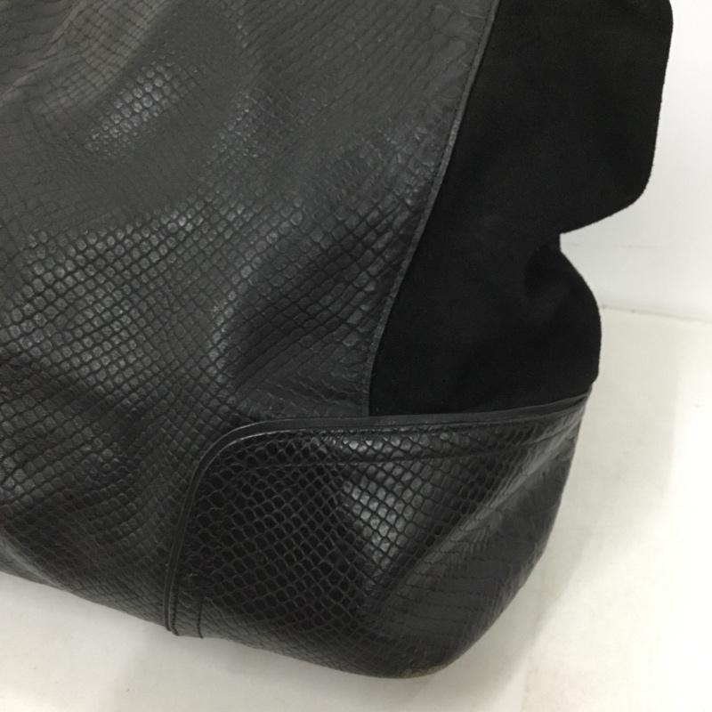 コーチ COACH トートバッグ トートバッグ F30963 パイソン型押しレザー 2WAY ヘビ柄 黒 / ブラック / black レディース USED 古着 中古 10155329