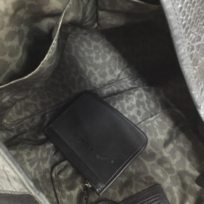 コーチ COACH トートバッグ トートバッグ F30963 パイソン型押しレザー 2WAY ヘビ柄 黒 / ブラック / black レディース USED 古着 中古 10155329