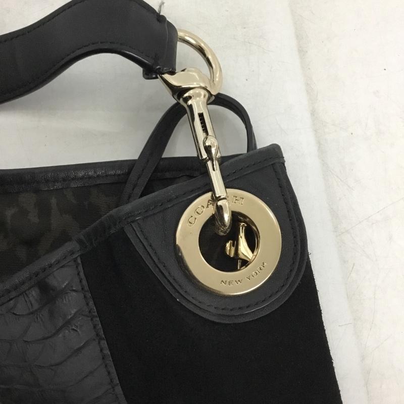 コーチ COACH トートバッグ トートバッグ F30963 パイソン型押しレザー 2WAY ヘビ柄 黒 / ブラック / black レディース USED 古着 中古 10155329