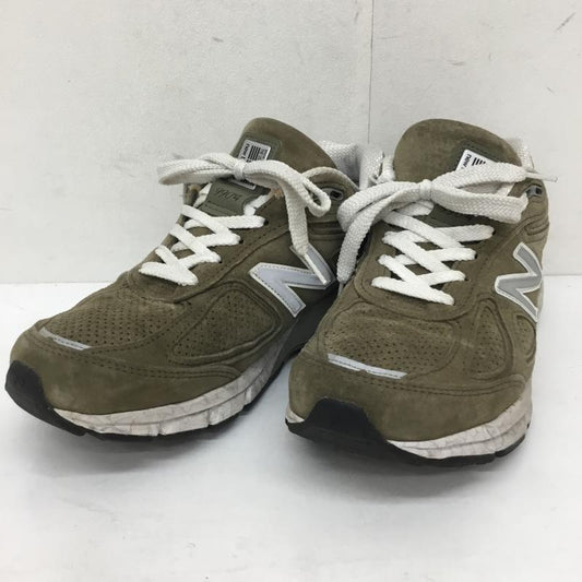 ニューバランス New Balance スニーカー スニーカー ニューバランス 990 V4 NEW BALANCE M990CG4 U.S.A. COVERT GREEN 26.5cm ロゴ、文字 茶 / ブラウン / brown メンズ USED 古着 中古 10155338