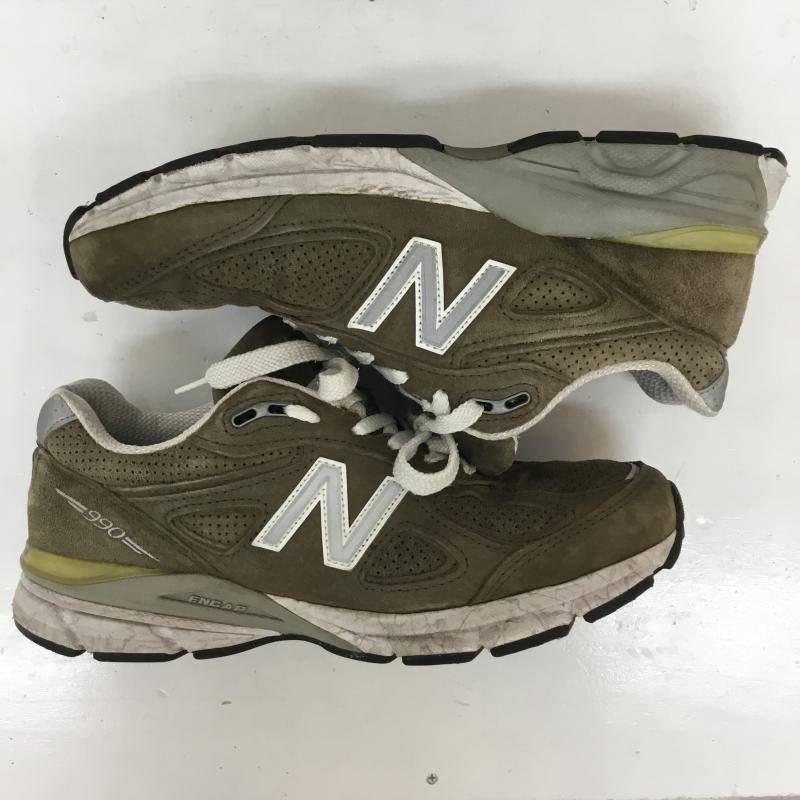 ニューバランス New Balance スニーカー スニーカー ニューバランス 990 V4 NEW BALANCE M990CG4 U.S.A. COVERT GREEN 26.5cm ロゴ、文字 茶 / ブラウン / brown メンズ USED 古着 中古 10155338