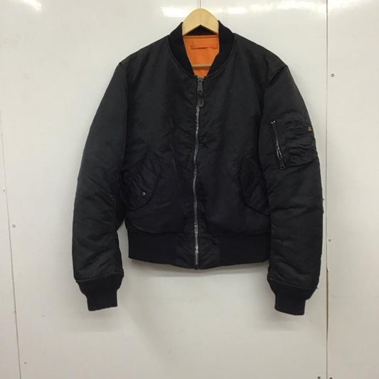 アルファインダストリー Alpha Industries ジャケット、上着 ジャンパー、ブルゾン ジップアップジャケット ナイロンジャケット アウター 無地 紺 / ネイビー / navy メンズ USED 古着 中古 10155341
