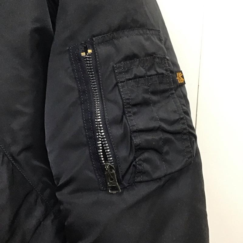 アルファインダストリー Alpha Industries ジャケット、上着 ジャンパー、ブルゾン ジップアップジャケット ナイロンジャケット アウター 無地 紺 / ネイビー / navy メンズ USED 古着 中古 10155341