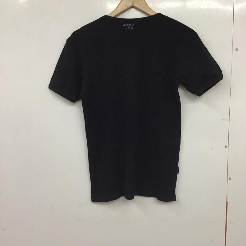 アヴィレックス AVIREX U.S.A. Tシャツ 半袖 半袖カットソー 無地Tシャツ M 無地 紺 / ネイビー / navy メンズ USED 古着 中古 10155346