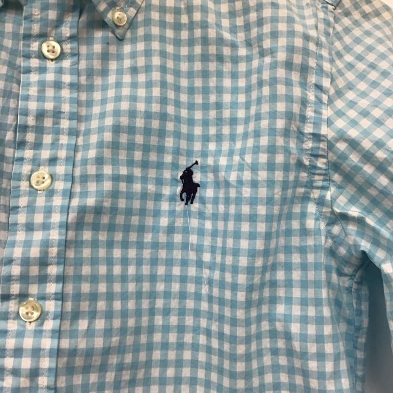 ラルフローレン RALPHLAUREN シャツ、ブラウス 長袖 長袖シャツ チェックシャツ カラーシャツ M チェック 白 / ホワイト / white X 水色 / ライトブルー / ボーイズ USED 古着 中古 10155347
