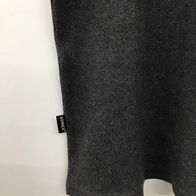アヴィレックス AVIREX U.S.A. Tシャツ 半袖 半袖カットソー プリントTシャツ クルーネックカットソー M 無地 灰 / グレー / gray メンズ USED 古着 中古 10155351