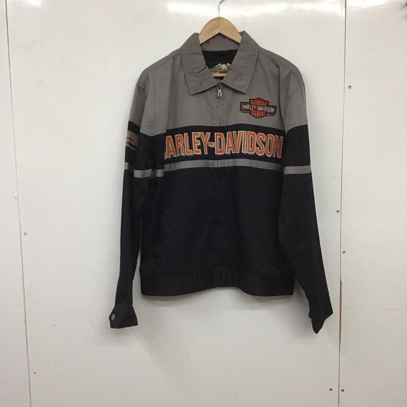 ハーレーダビッドソン Harley-Davidson ジャケット、上着 ジャンパー、ブルゾン ジップアップジャケット アウター 古着 M ロゴ、文字 黒 / ブラック / black メンズ USED 古着 中古 10155352
