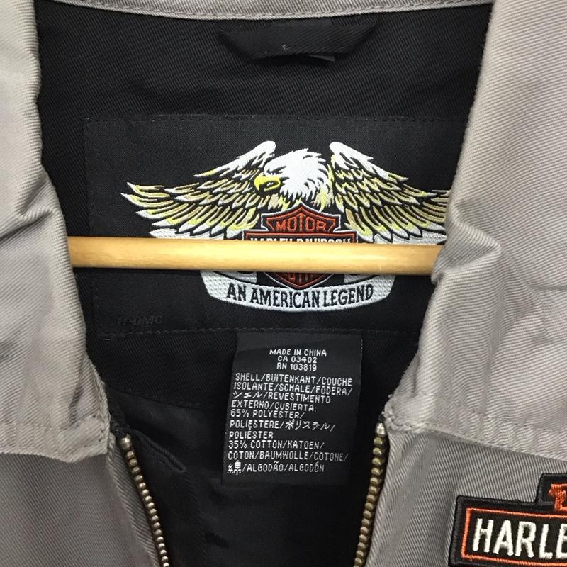 ハーレーダビッドソン Harley-Davidson ジャケット、上着 ジャンパー、ブルゾン ジップアップジャケット アウター 古着 M ロゴ、文字 黒 / ブラック / black メンズ USED 古着 中古 10155352