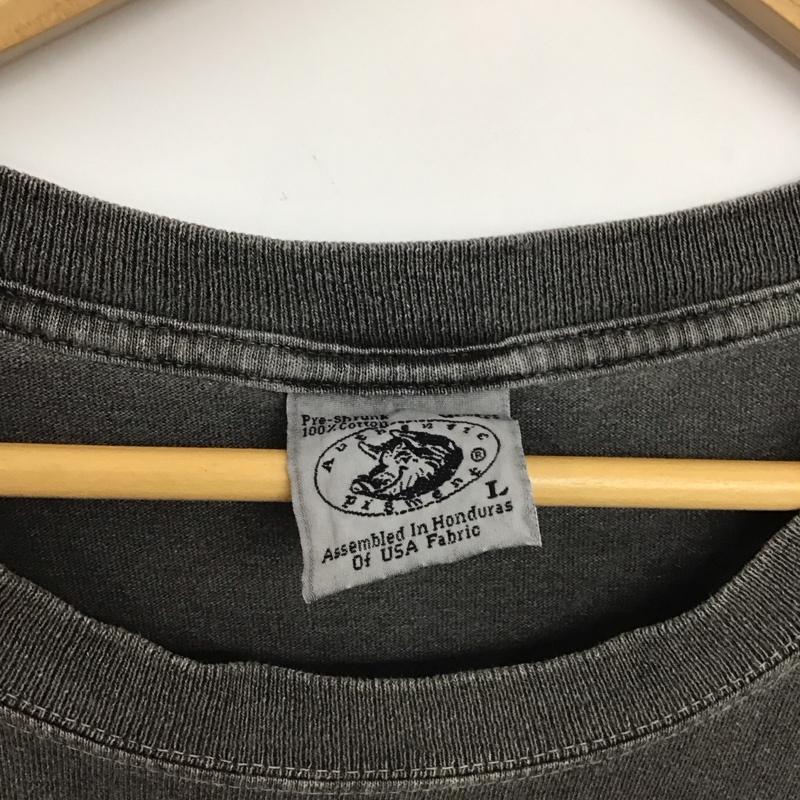 古着 USED Tシャツ 半袖 半袖カットソー プリントTシャツ クルーネックカットソー L ロゴ、文字 ダークグレー / ダークグレー / メンズ USED 古着 中古 10155354