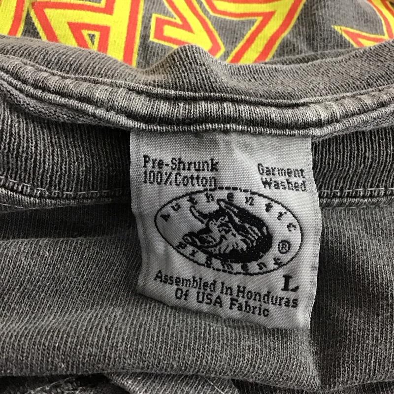 古着 USED Tシャツ 半袖 半袖カットソー プリントTシャツ クルーネックカットソー L ロゴ、文字 ダークグレー / ダークグレー / メンズ USED 古着 中古 10155354