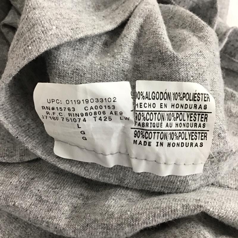 チャンピオン Champion Tシャツ 半袖 半袖カットソー プリントTシャツ クルーネックカットソー L 無地 灰 / グレー / gray メンズ USED 古着 中古 10155358